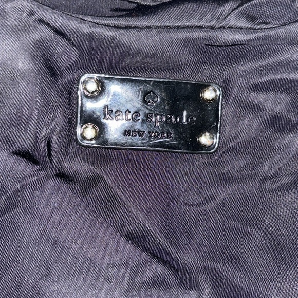 EUC Kate Spade Nylon traveling bag! Two drawstring pockets outside! - Picture 2 of 12